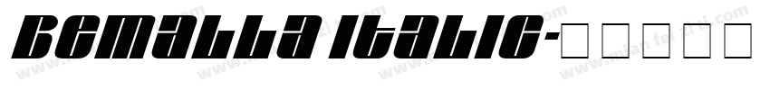 Bemalla Italic字体转换